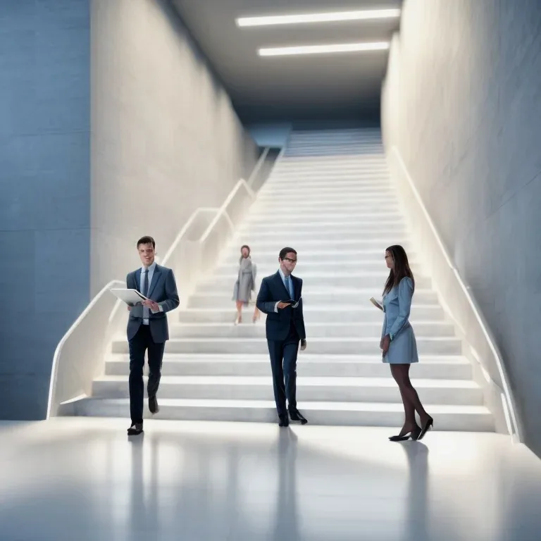 Illustration of leaders on a path to enlightenment